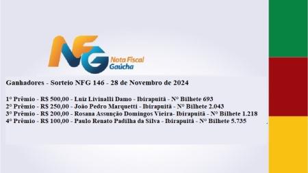 Nota Fiscal Gaúcha - Ganhadores Novembro 2024