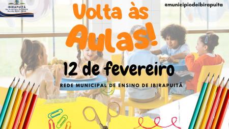 Aulas na Rede Municipal de Ibirapuitã iniciam nesta quarta-feira (12)