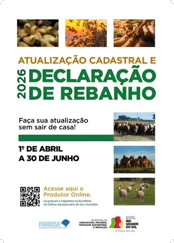 Produtores rurais devem realizar atualização cadastral e declaração de rebanho entre abril e junho