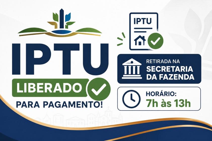 IPTU liberado para pagamento