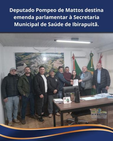 Ibirapuitã recebe emenda parlamentar de R$ 120 mil para custeio da Saúde