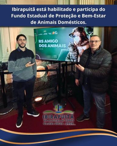 Ibirapuitã recebe R$ 30 mil para fortalecer as políticas públicas de proteção aos animais domésticos